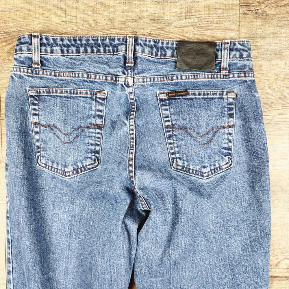 Harley Davidson Jeans Womens Bootcut Blue Denim Medium Wash 14 Long 99010-05VL